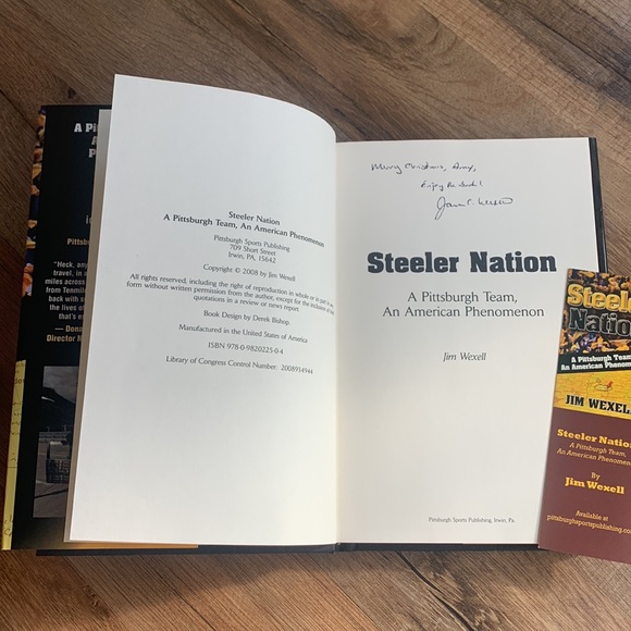 Steeler Nation  by Jim Wexell Signed w/bookmark Hard Cover Excellent Condition - Picture 7 of 11